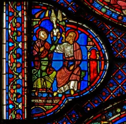 St Anthony: um pássaro alimenta ele e St Paul Anchorite (w30b)