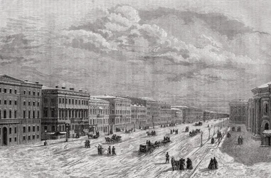 São Petersburgo, Rússia, em 1794, de "História da Revolução Francesa" por Louis Blanc (1811-82) gravada por Adolphe Francois Pannemaker (n.1822) 1847-1862