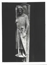 St. Theodore vestido como um cavaleiro, relevo carving, c.1230