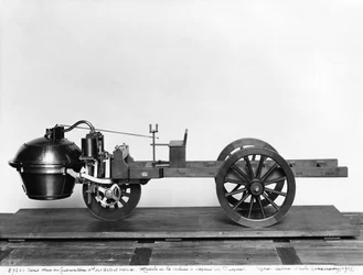 Automóvel a vapor inventado por Nicolas Joseph Cugnot (1725-1804)