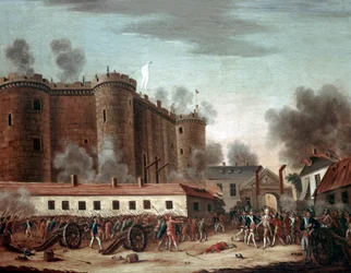 Tomada da Bastilha, 14 de julho de 1789 (óleo na caixa)