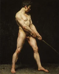 Estudo de um homem nu, c. 1810-20