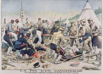 Cirurgiões da Cruz Vermelha Japonesa, do Le Petit Journal, 1905