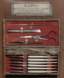 Instrumentos cirúrgicos usados pelo Doutor Antommarchi para a dissecação do imperador Napoleão I (1769-1821)