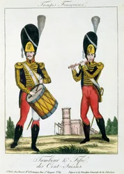Guarda Suíça, Tambour e Fife Players, c.1790
