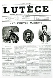 Os Poetas Malditos, capa do jornal Lutece, 1884