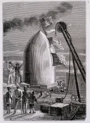 A Chegada do Projéctil a Stone-Hill - em "From Earth to Moon" de Jules Verne