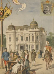 O pavilhão austríaco na Exposição Universal de 1900, Paris, ilustração do Le Petit Journal, 20 de maio de 1900