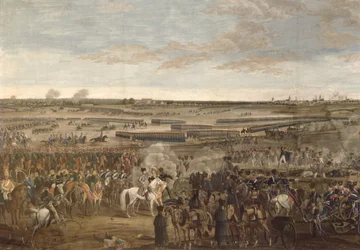 A Batalha de Leipzig, detalhe de Napoleão em primeiro plano, 18 de outubro de 1813 (ver 203343)