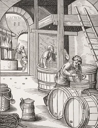 O Brewer, após uma ilustração do século XVI desenhada e gravada por Jost Amman (1539-91) de "Le Moyen Age et La Renaissance" por Paul Lacroix (1806-84) publicou 1847