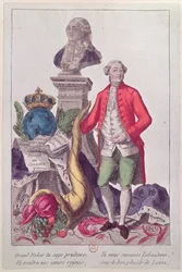 O Chamado de Jacques Necker (1732-1804) 16 de julho de 1789 (gravura colorida)