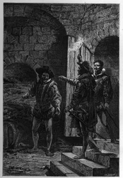 A Captura de Guy Fawkes - Prisão de Guy Fawkes (Guido Falxius, conhecido como John Johnson, católico inglês