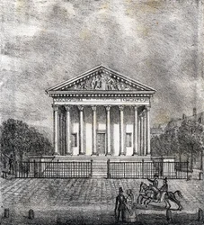 A Igreja da Madalena - "Alphabet Picturesque des Monumens de Paris" c.1840 (gravura)