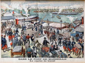 O Fim da Greve em Marselha, ilustração do 