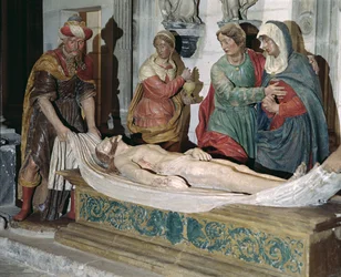 O Entombment (madeira policromada)
