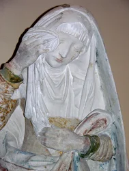 O Entombamento, detalhe de uma santa fêmea