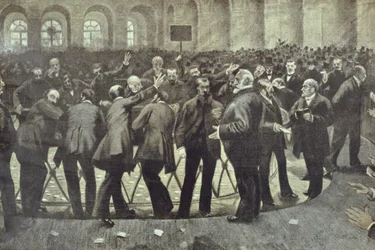 O famoso lixo na Bolsa de Paris, c.1885
