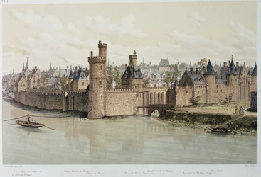 O Hotel e a Torre de Nesles em 1380 - em "Paris através dos tempos", no final do século XIX