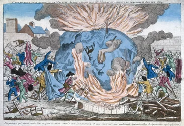 A Lamentável Queima do Aerostat de Mioloan e Janinet, 11 de julho de 1784