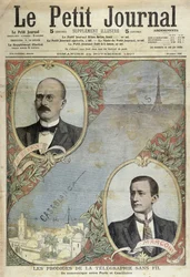 Os Milagres do Sistema Telegráfico, ilustração do Le Petit Journal, 24 de novembro de 1907