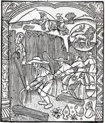 O mês de agosto, de um calendário de pastores, 1496