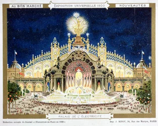 O Palácio da Eletricidade na Exposição Universal, do catálogo da loja "Le Bon Marche