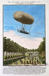 O dirigível de Robert sobre Saint Cloud, Paris, 15 de julho de 1784