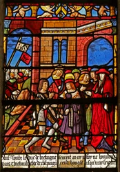 A janela de St Louis: Hommage of Count Thibault IV to St Louis