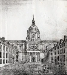 A Universidade de Sorbonne - "Alphabet Picturesque des Monumens de Paris" c.1840 (gravura)
