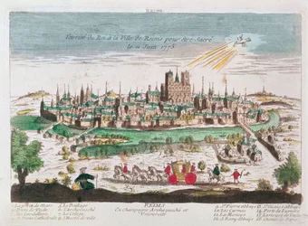 A chegada de Luís XVI a Reims para a sua coroação em 11 de junho de 1775