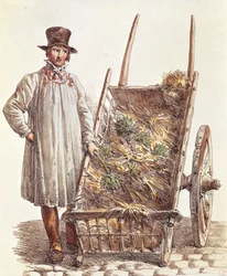 O vendedor de alcachofras, impressão, França