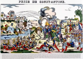 A captura de Constantino em 1837 - imagem de Epinal, final do século XIX