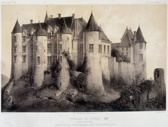O castelo de Luynes - Litografia