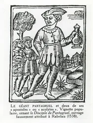 O gigante Pantagruel e dois dos seus apóstolos, do 
