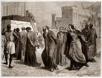 A heresia em Orléans em 1022 - O caso dos hereges de Orléans: cónegos foram condenados à fogueira por heresia em Orléans em 1022. (Primeira fogueira na história da luta contra a heresia no Ocidente sob o reinado de Roberto II, o Piedoso (996-1031))