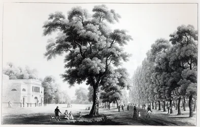 A principal avenida do Prater, Viena, 1821