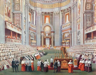 A abertura do Primeiro Concílio do Vaticano em 8 de dezembro de 1869, c.1870