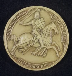 O selo de Amadeo V (c.1252-1323) O conde de Savoy, 1303 (cera)