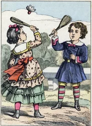 O volante. Gravura do álbum de fotos "Os jogos da infância". Imagens de Epinal, finais do século XIX. 32 páginas. Dim: 20x14cm