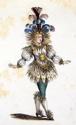 O rei do sol em traje de teatro. Sd. Século XVIII