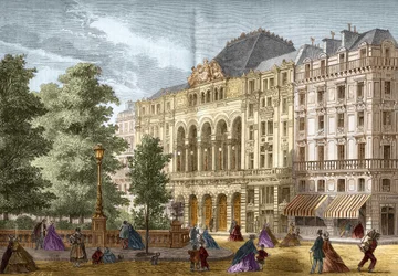O teatro do gaite em Paris, em 1862.