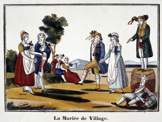 A noiva da aldeia - imagens de Epinal