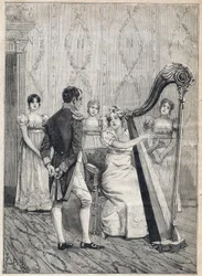 Teatro de la Porte Saint Martin onde é representada uma peça de teatro intitulada "Napoleão", em " Le Petit Parisien" em 17/12/1893 (gravura)