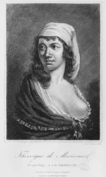 Theroigne de Mericourt, gravado por Charles Devrits (século XIX) 1845