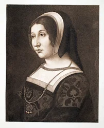 Pensado para ser Margaret Tudor, filha de Henrique VII, Rainha da Escócia, c.1520 Century, pub. 1902