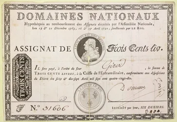 Trezentas notas de livre, 1790 (tinta sobre papel)