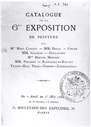 Página de rosto do catálogo da 6ª Exposição Impressionista, 1881