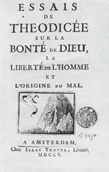 Página de rosto de &39;Ensaios de Teodicéia sobre a Bondade de Deus, a Liberdade do Homem e a Origem do Mal&39;, de Gottfried Leibniz