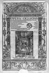 Página de título da Opera Ciceronis, publicada em 1520