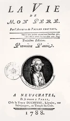 Página de título de "La Vie de Mon Pere", 1788